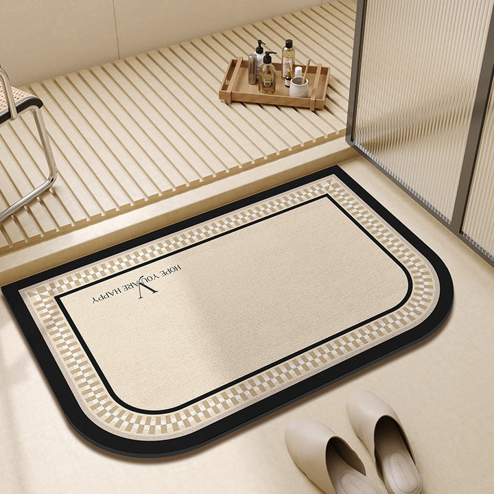 Vintage-Inspired Floral Printed Bath Mat