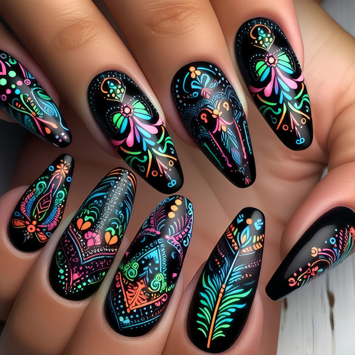 Artificial Nails in Creative Mandala Design Stornfield