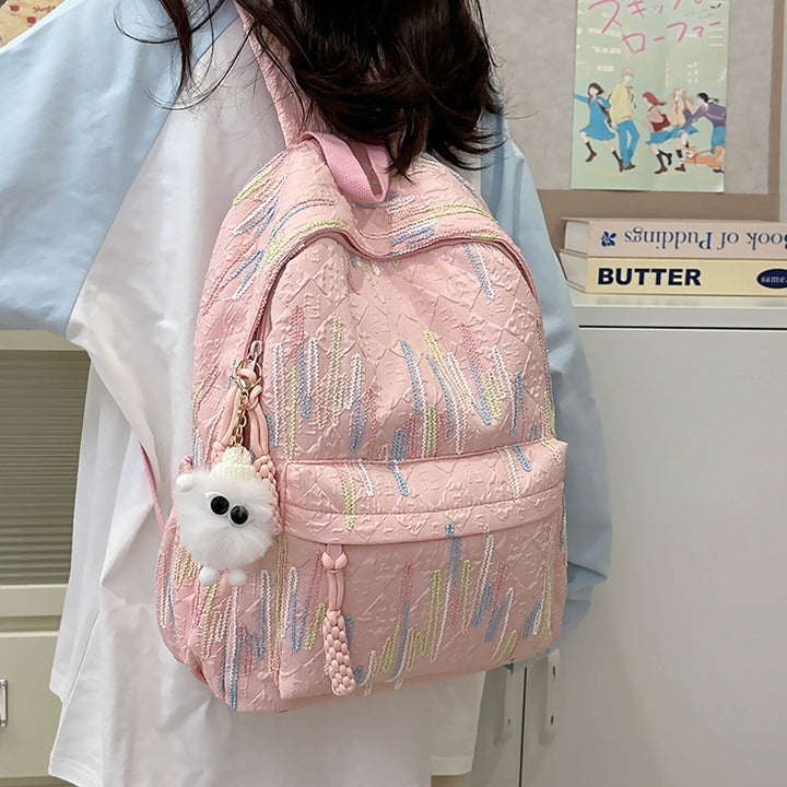 Patterned Backpack with Additional Compartments Stornfield