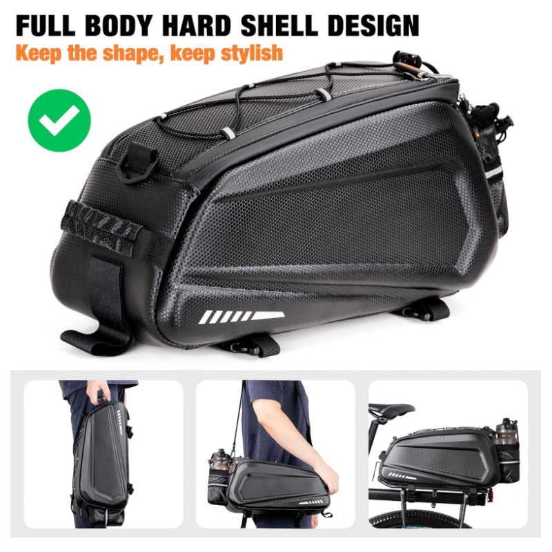 Bike luggage carrier bag with waterproof material and reflective elements Stornfield