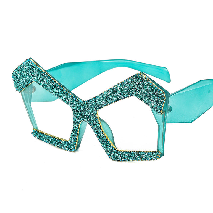 Women's Sparkling Cat-Eye Sunglasses with Extravagant Rhinestone Frame Stornfield