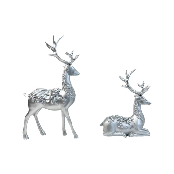 Artful decorative figure of a magnificent deer with floral details Stornfield