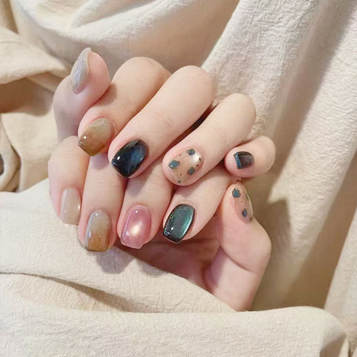 Elegant French Tip Press-On Nail Set Stornfield