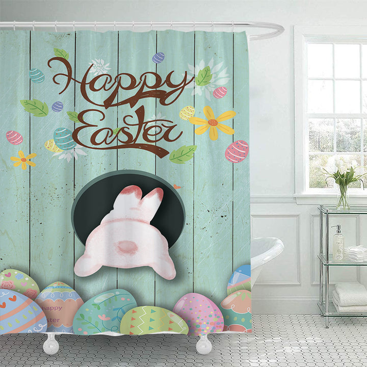 Whimsical Bunny Print Shower Curtain Stornfield