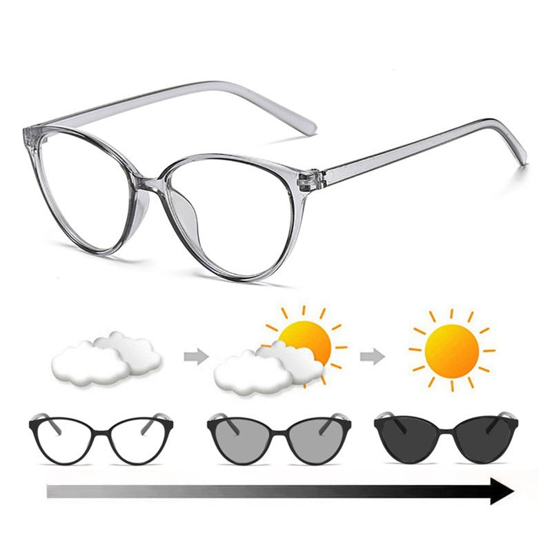 Women's trendy light-sensitive cat-eye glasses Stornfield