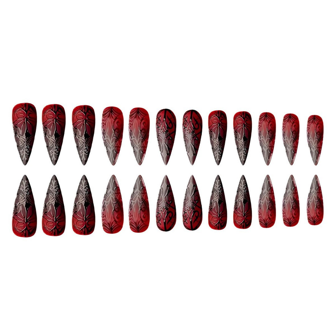 Gothic Stiletto Press-On Nail Art Set Stornfield