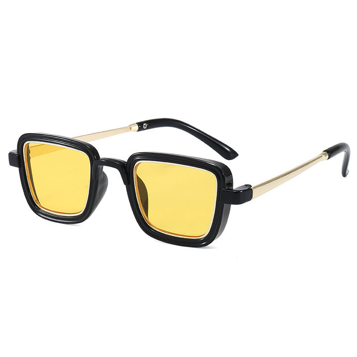 Women's square sunglasses with transparent frame and gold accents Stornfield