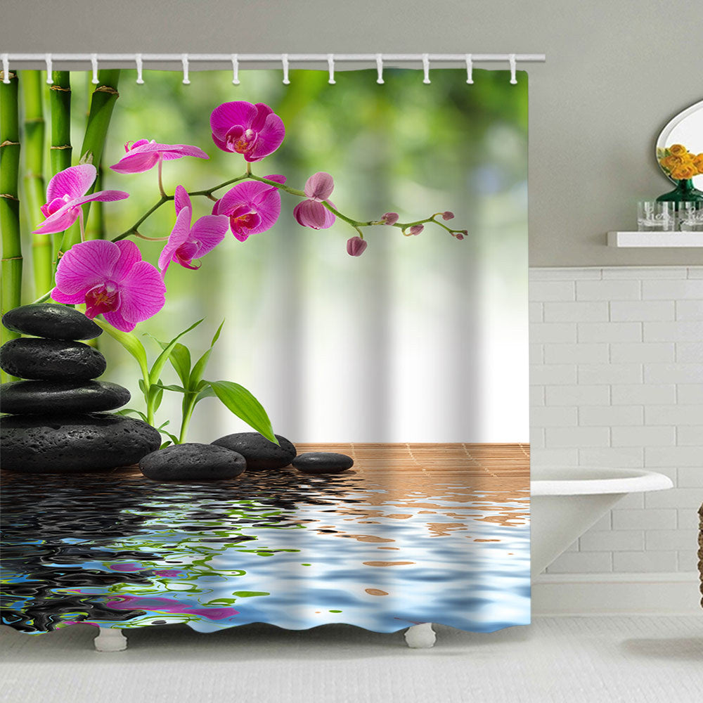 Tranquil Zen Nature Shower Curtain Stornfield