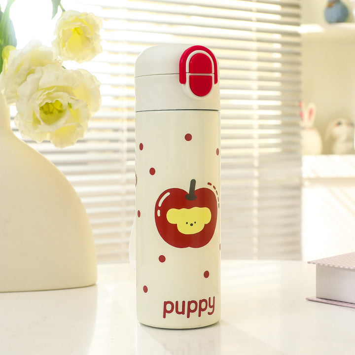 Ladies Insulated Water Bottle with Cheerful Apple Design Stornfield
