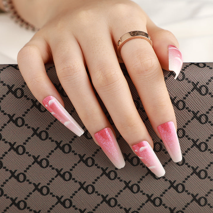 Stylish rose pattern artificial nails Stornfield
