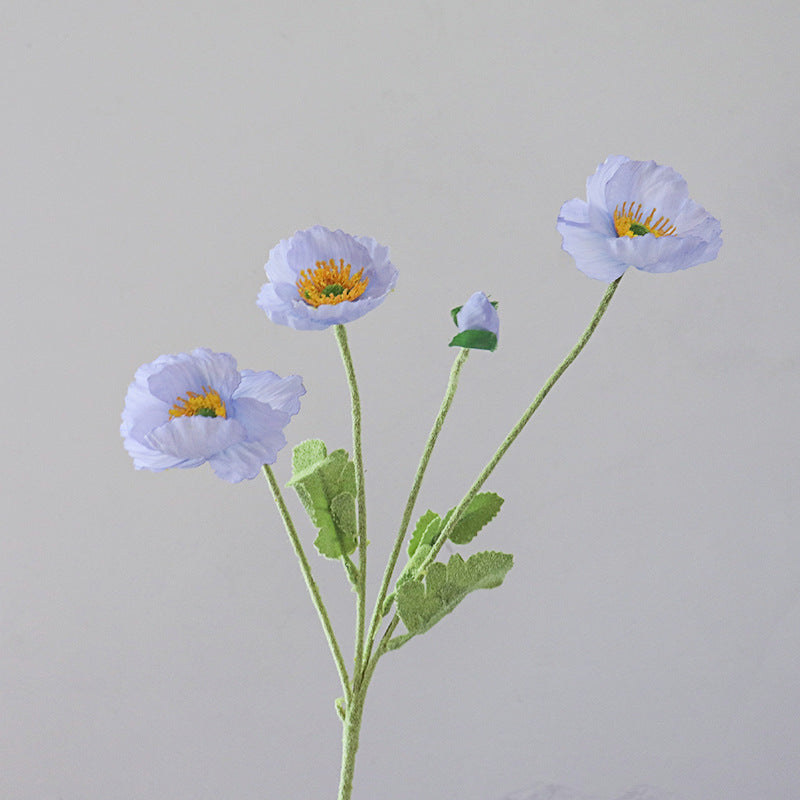 Lifelike Poppy Floral Stem