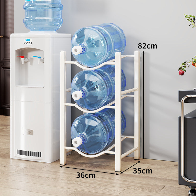 Three-Tier Vertical Water Jug Storage Rack Steel Frame Organizer for Large Bottles