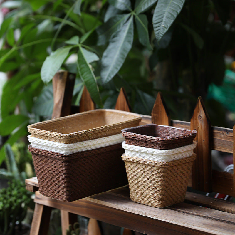 Natural Fiber Decorative Storage Container Stornfield