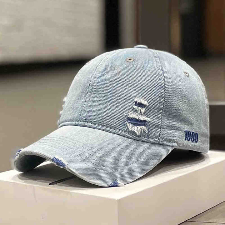 Unisex Distressed Denim Baseball Cap Stornfield