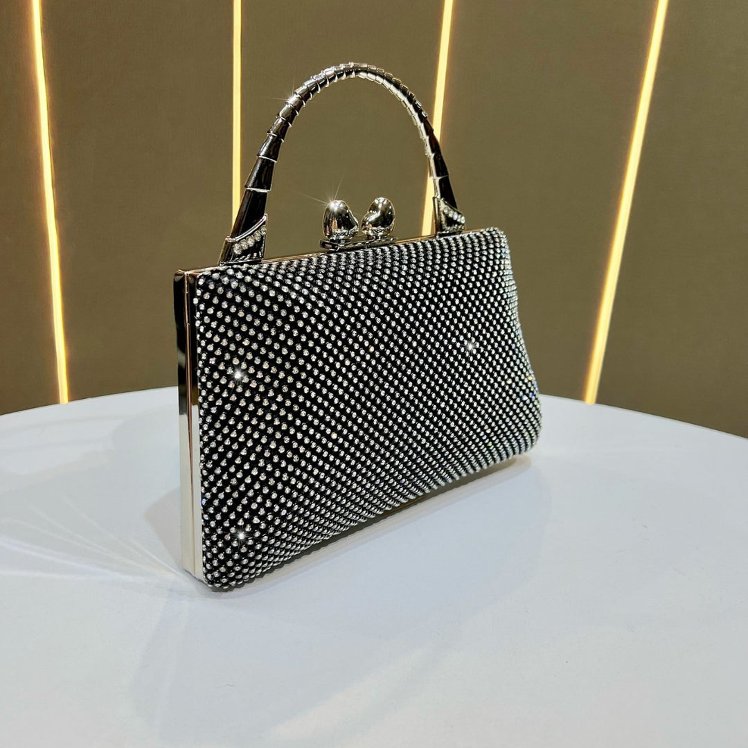 Crystal-Studded Evening Handbag