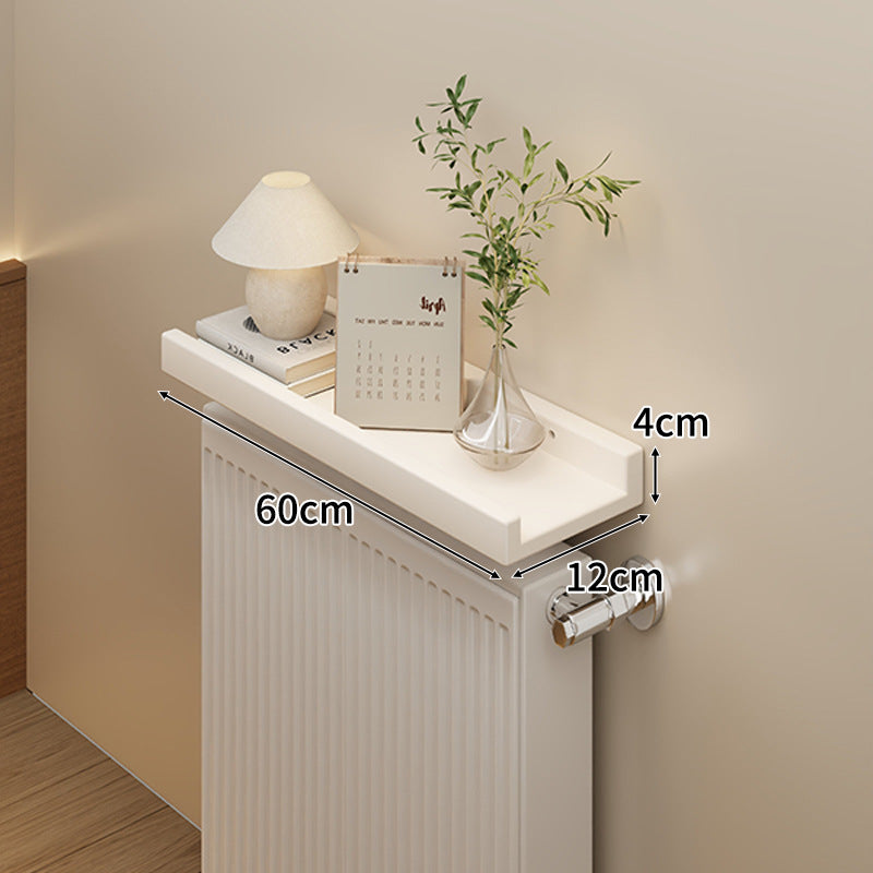 Long Slim Radiator Top Shelf Tray with Raised Edge and Heat‑Resistant Surface