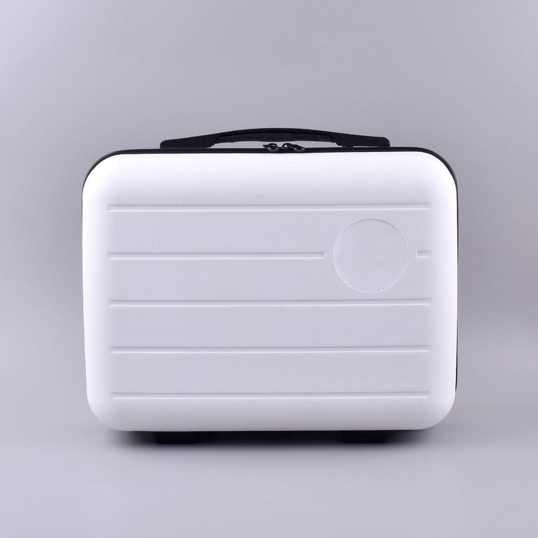 compact hardshell travel carry case with top handle and reinforced ridged shell Stornfield