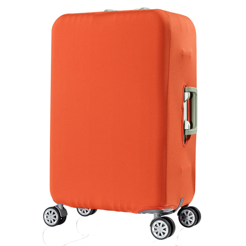 Unisex nan elastic motif suitcase cover made of stretchable polyester with handle and wheel openings Stornfield