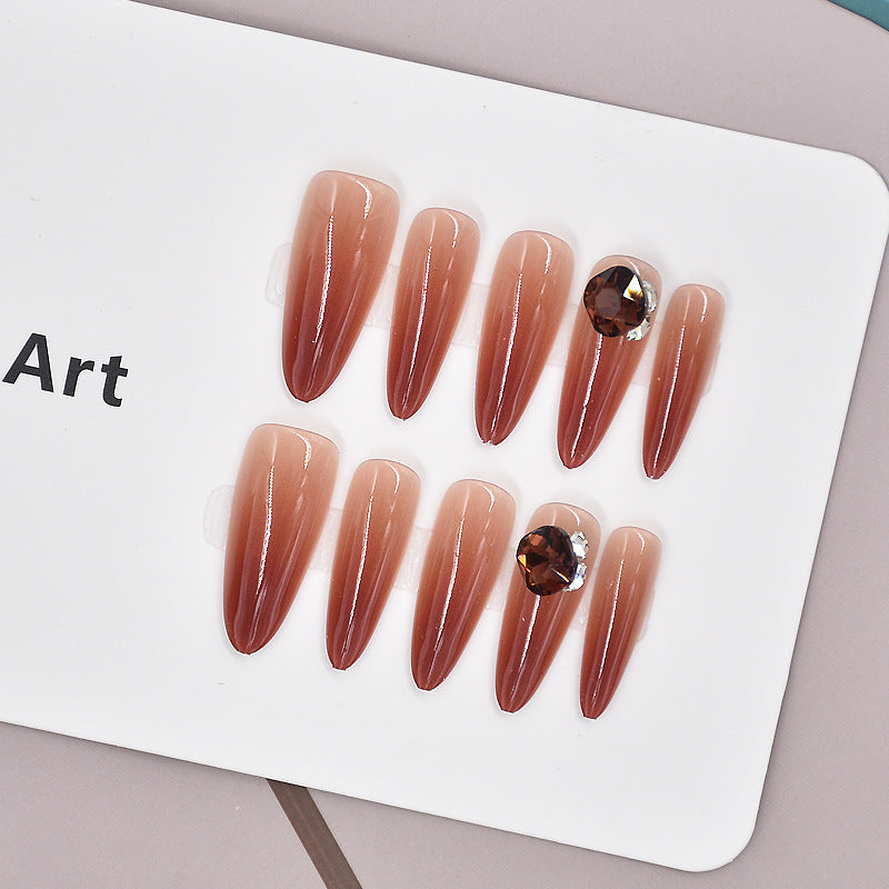 Glamorous Heart-Themed Press-On Nail Set Stornfield
