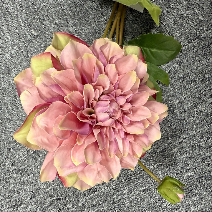 Exquisite Faux Dahlia Floral Stem