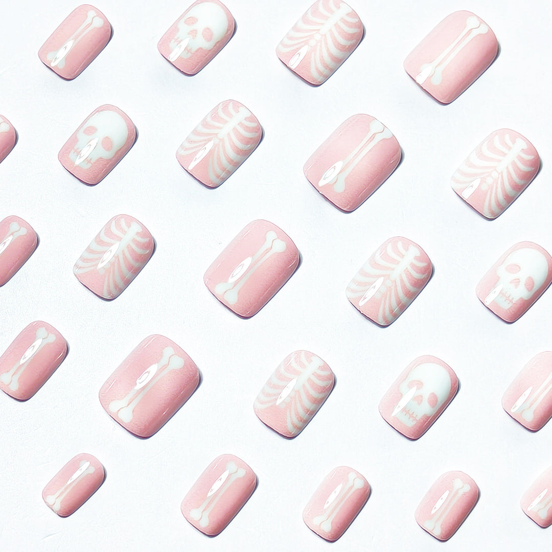 Creative artificial nails with bone motif Stornfield