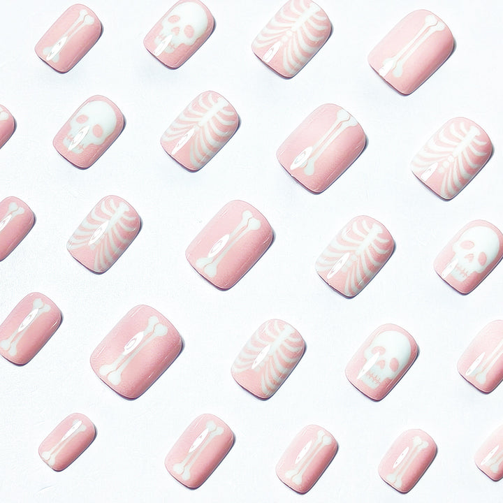 Creative artificial nails with bone motif Stornfield