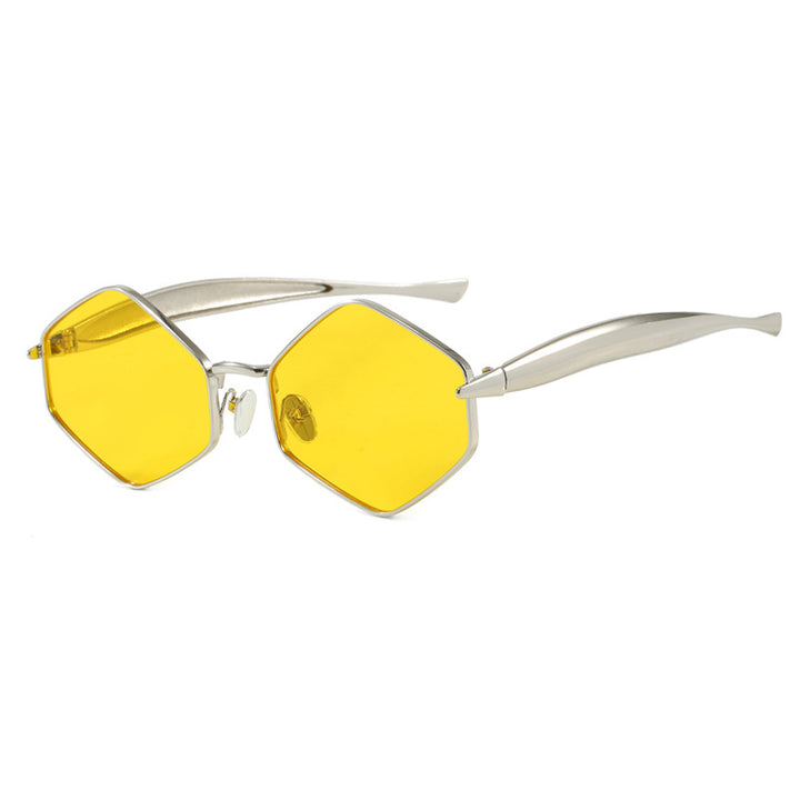 Women's hexagonal sunglasses with elegant metal frame and UV protection Stornfield