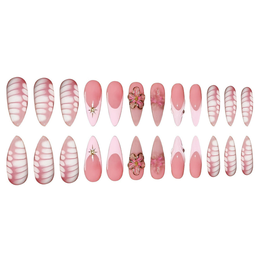 Decorative Floral Art Press-On Nails Stornfield