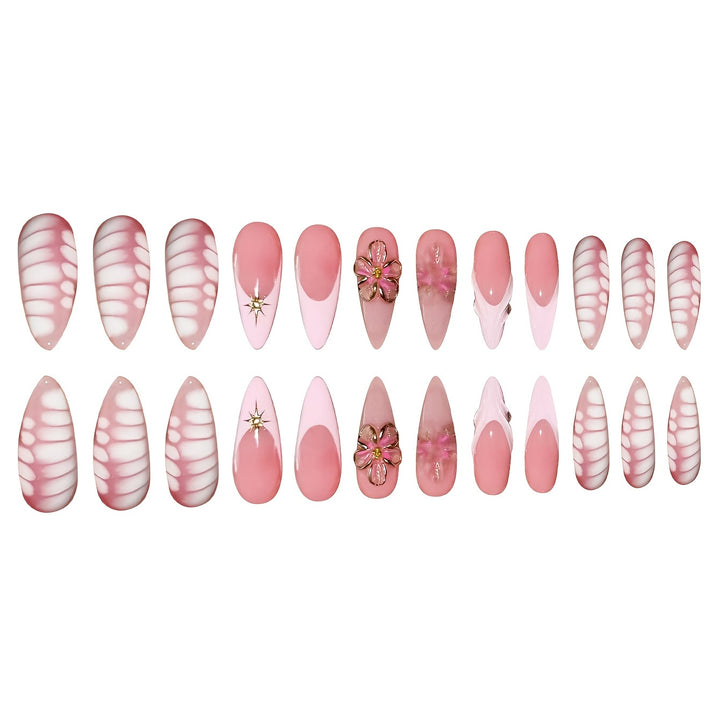 Decorative Floral Art Press-On Nails Stornfield