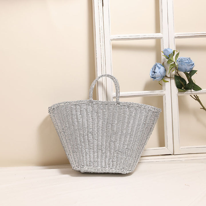 Elegant Woven Basket Bag with Sturdy Handles Stornfield