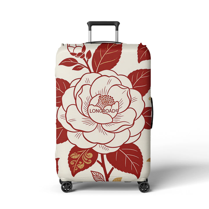 Women’s suitcase cover with floral lavender pattern Stornfield