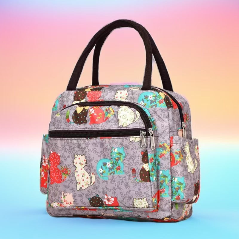 Cat Print Insulated Lunch Bag Stornfield
