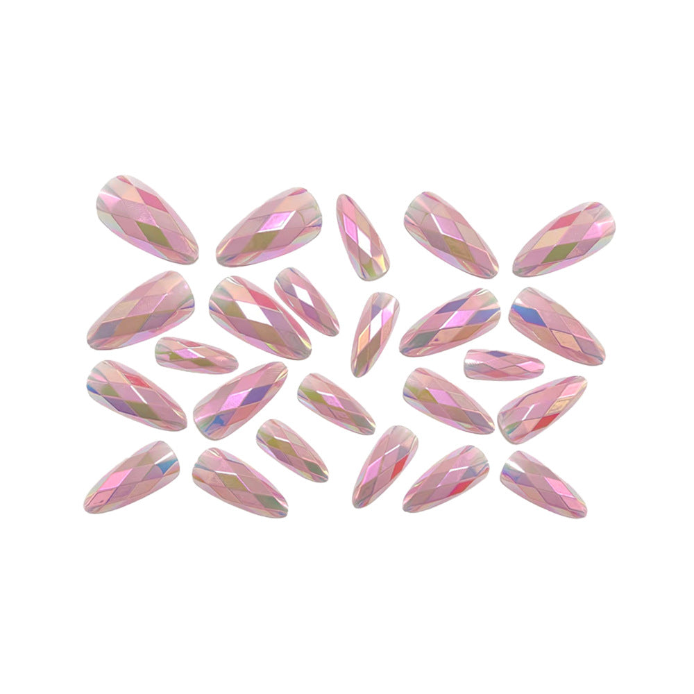 Shiny Artificial Nails in Modern Faceted Design Stornfield