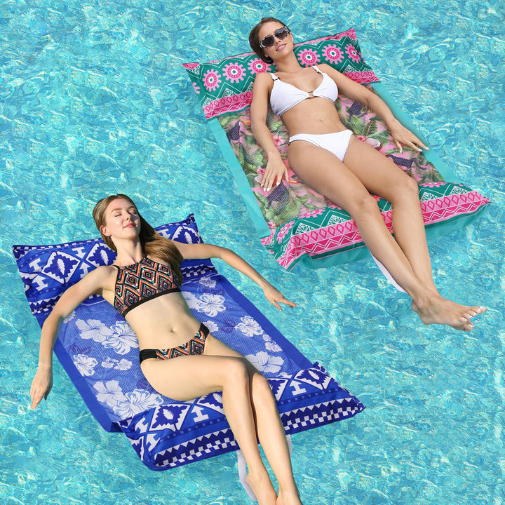 Ladies Inflatable Relaxation Lounge with Colorful Plant Pattern Stornfield