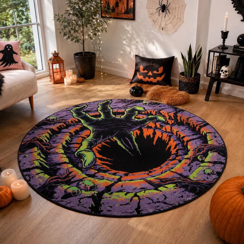 Horror Round Area Rug
