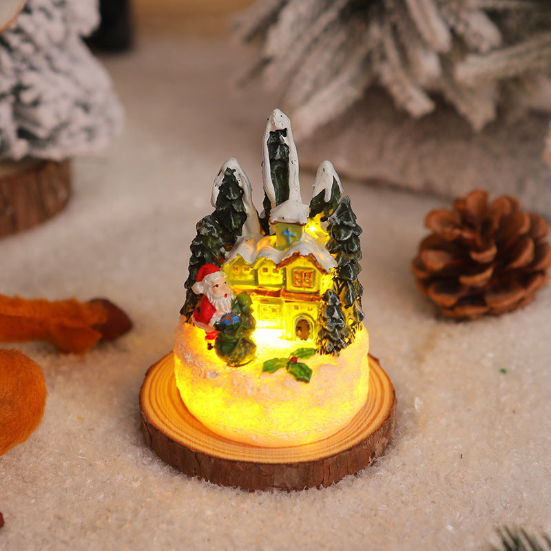 Christmas miniature lighting with snow scenes Stornfield