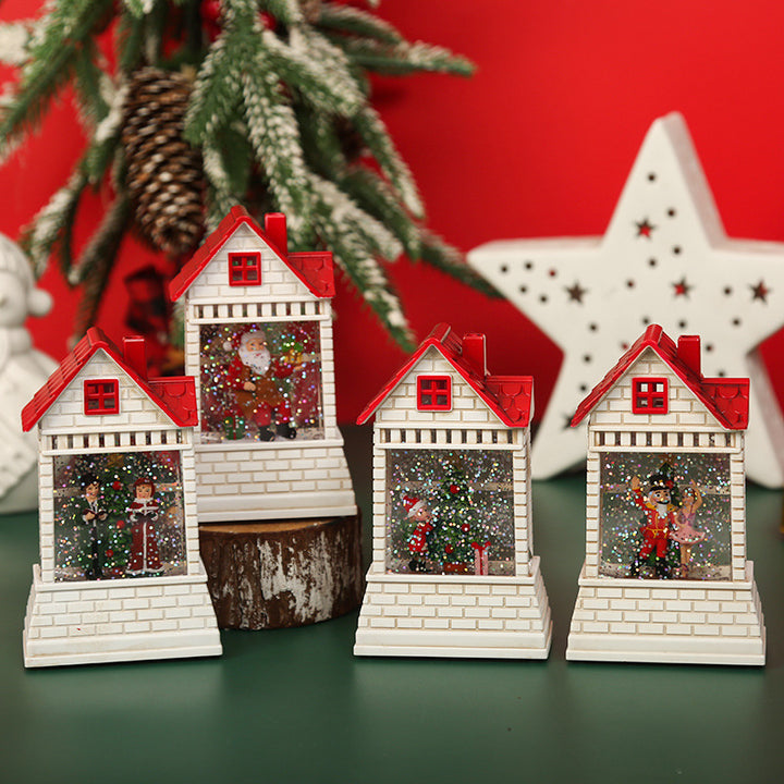 Illuminated Christmas village with moving figures Stornfield