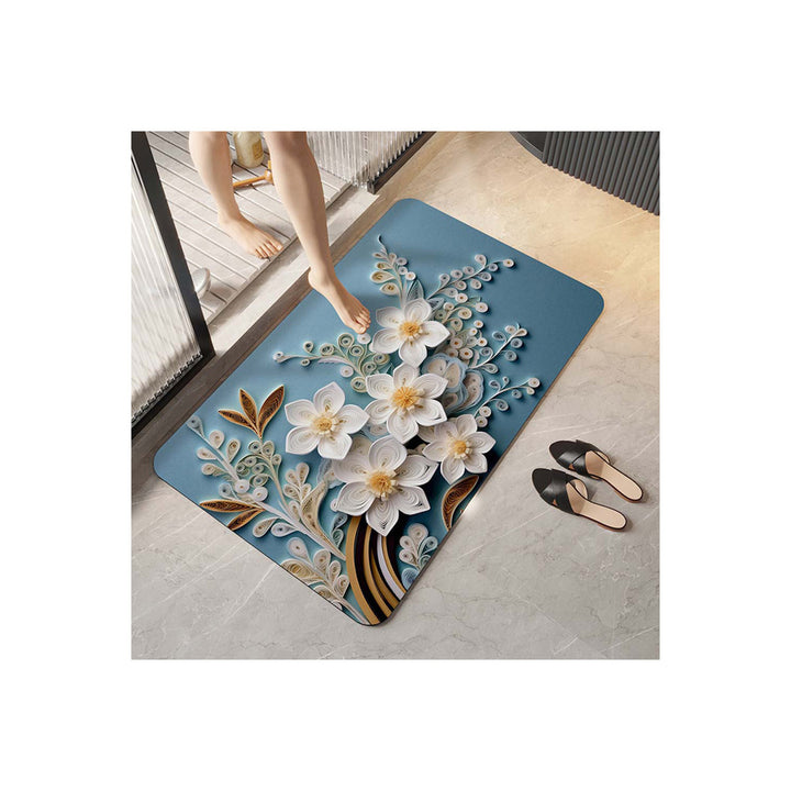 Elegant Floral Design Comfort Mat