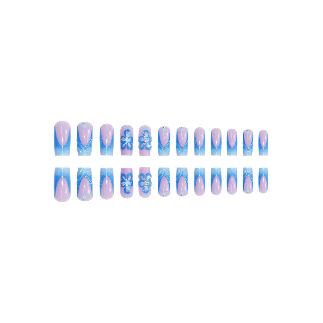 Floral 3D Press-On Nail Art Extensions Stornfield