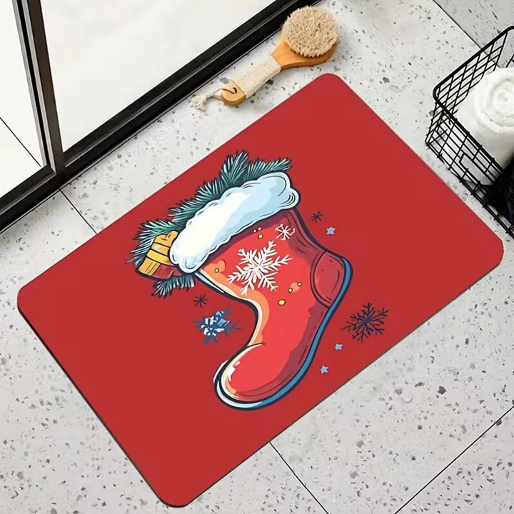 Fun Holiday Santa-Themed Door Mat