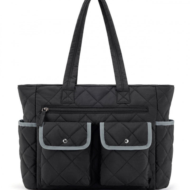 Quilted Tote Bag with Practical Outside Pockets Stornfield