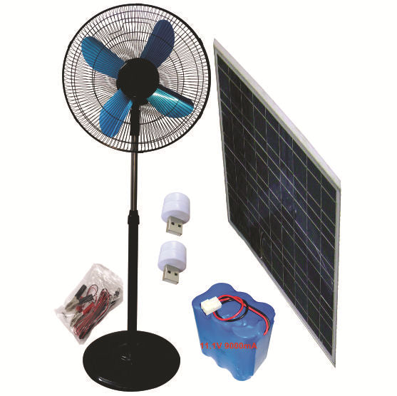 Unisex Solar-Powered Stand Fan by Stornfield