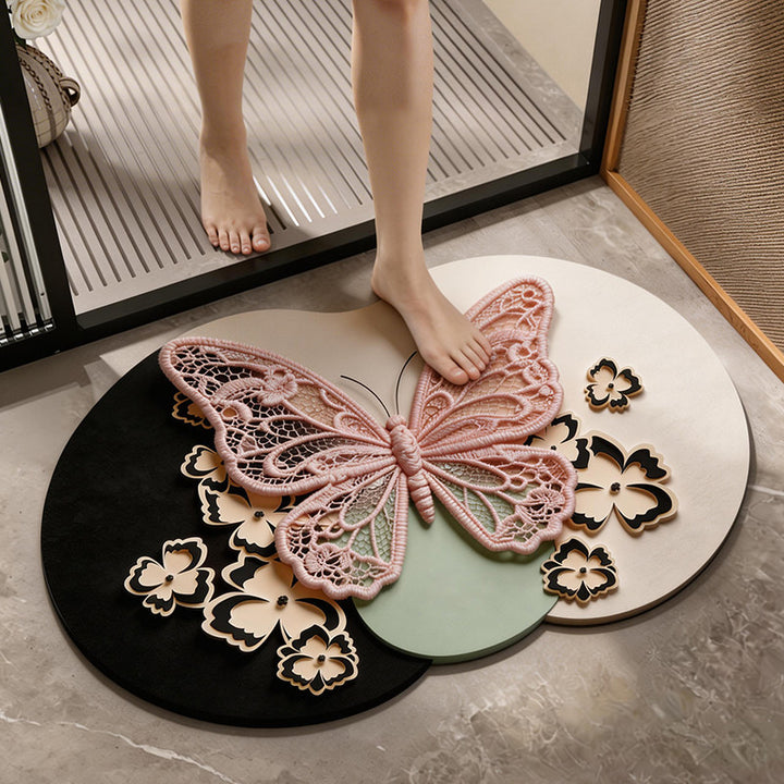 Luxurious Floral Pattern Bath Mat