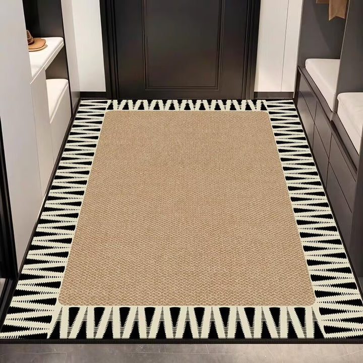 Elegant Textured Entryway Rug