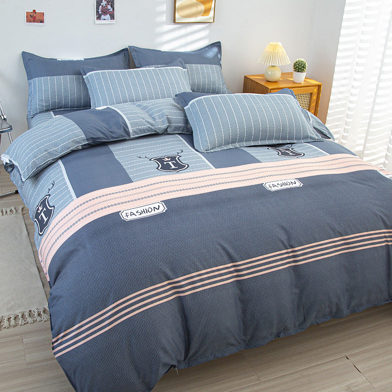 Modern Grid Pattern Comforter Set