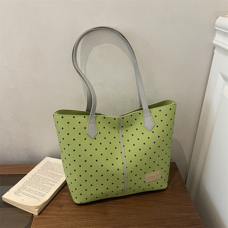 Trendy Polka Dot Tote Bag