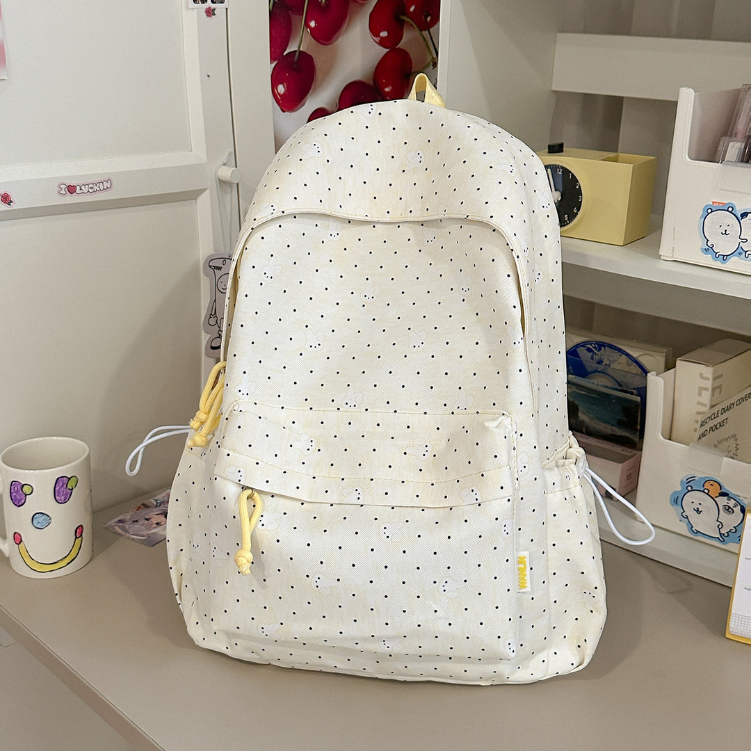 Lightweight Polka Dot Casual Backpack Stornfield