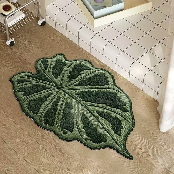 Monstera Leaf Shaped Floor Mat Stornfield