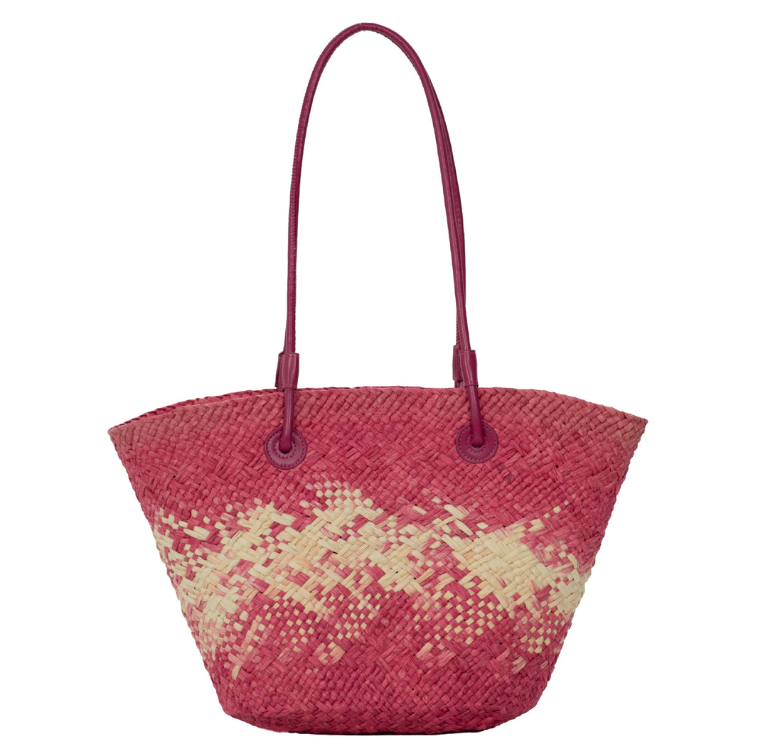 Elegant Rattan-Style Handbag with Double Handle Stornfield