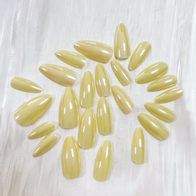 Premium Almond-Shaped Glossy Press-On Nails Stornfield